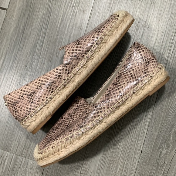Sam Edelman Khloe Slip-On Espadrille Multi Snake Print Leather Flats size 6.5 - Picture 7 of 9